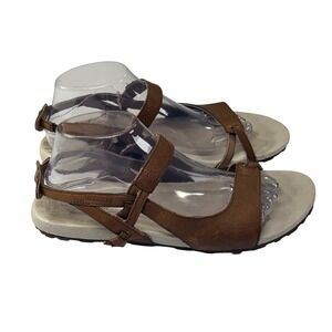 Merrell Terran 3 Sandals Womens 10 Dark Earth Brown Leather Strappy Boho Outdoor